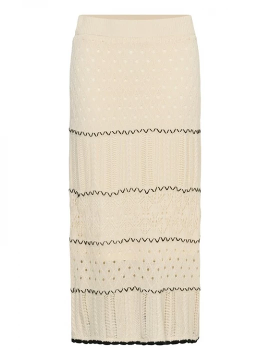 Foto van product CULTURE Rok 'CUYlva' beige / zwart