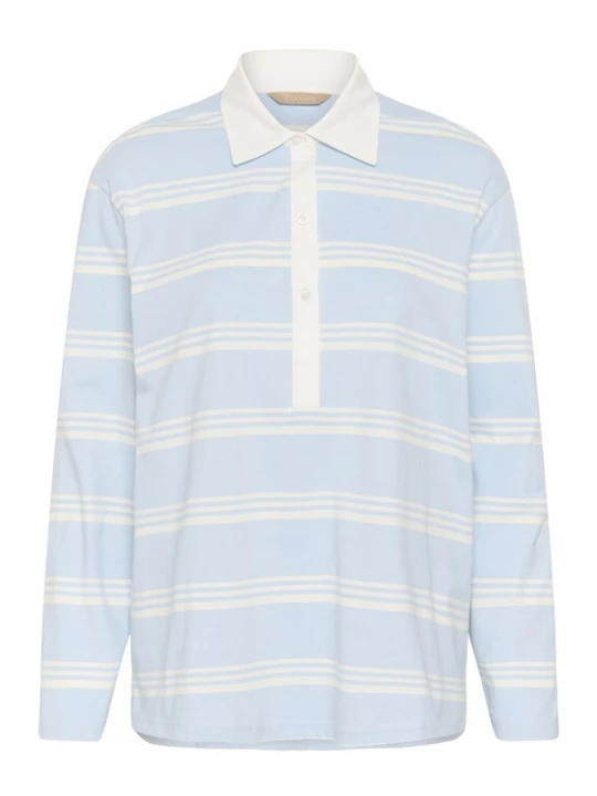 Foto van product CULTURE Shirt 'CUbejse' hemelsblauw / wit