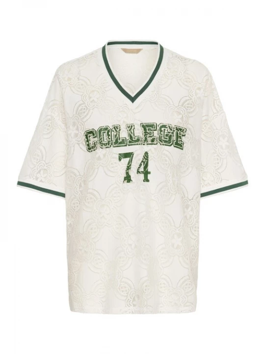 Foto van product CULTURE Shirt 'CUCollege' spar / wit