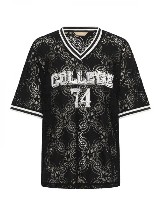 Foto van product CULTURE Shirt 'CUCollege' zwart / wit