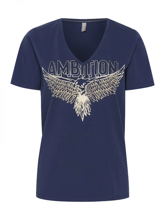 Foto van product CULTURE Shirt 'CUGith' marine / bruin / wolwit