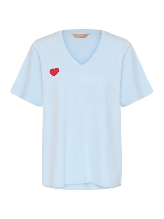 Foto van product CULTURE Shirt 'CUliba' lichtblauw / rood