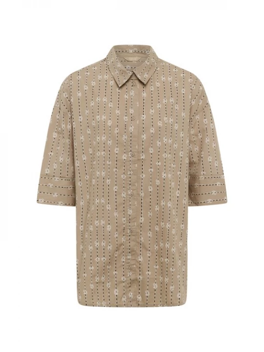 Foto van product CULTURE Shirt 'CUMarco Olena' lichtbruin / zwart / wit