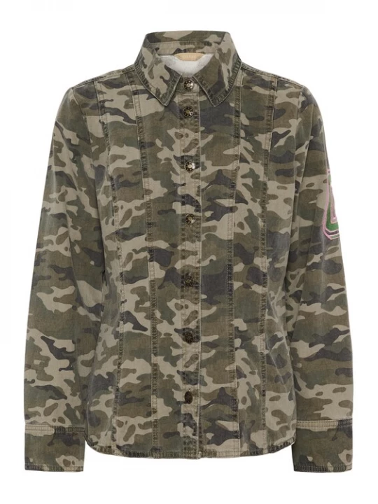 Foto van product CULTURE Shirt groen / zwart