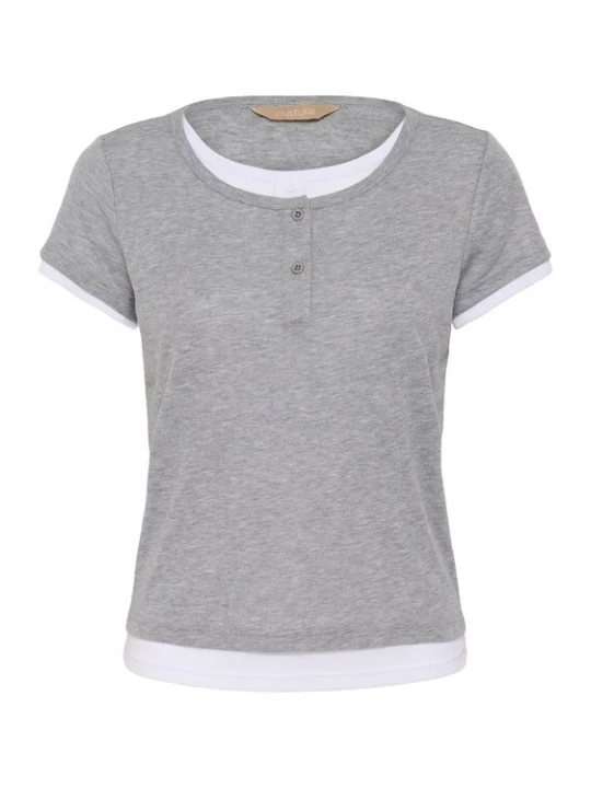 Foto van product CULTURE Shirt 'Rachel' grijs gemêleerd