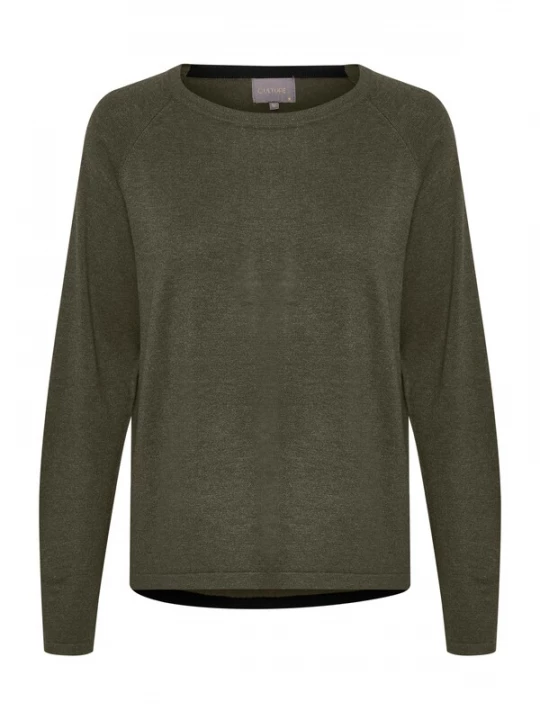 Foto van product CULTURE Trui 'CUAnnemarie' groen gemêleerd