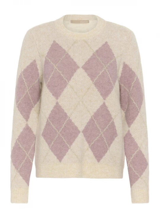 Foto van product CULTURE Trui 'CUHarlekin Katrina' beige / mauve