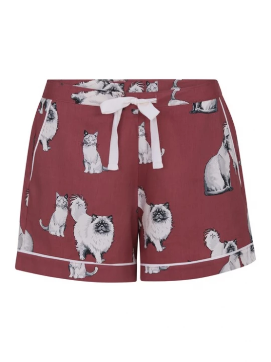 Foto van product Cyberjammies Korte pyjama 'Joise' bordeaux / zwart / offwhite