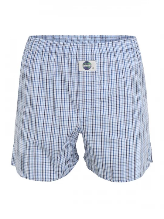 Foto van product D.E.A.L International Boxershorts 'Check' blauw / lichtblauw / donkerblauw / wit