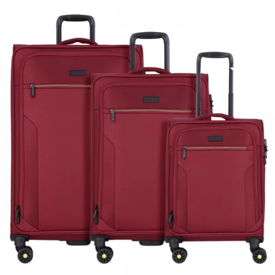Foto van product D&N Kofferset 'Travel Line' donkerrood