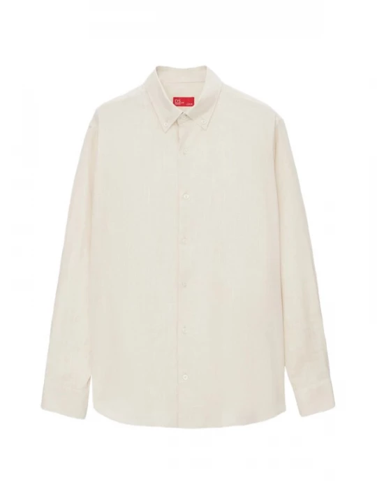 Foto van product D’S Damat Overhemd lichtbeige D'S Damat