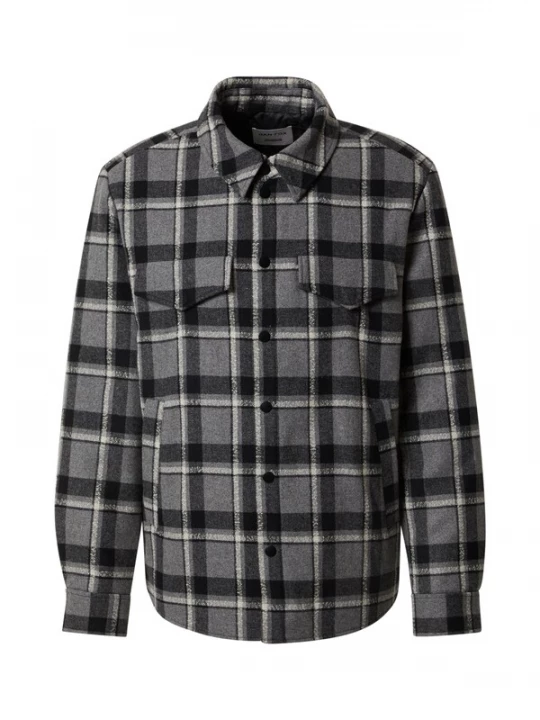 Foto van product DAN FOX APPAREL Tussenjas 'Carlos' grijs / zwart / wit