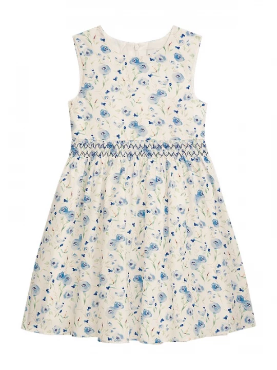 Foto van product Danamade Jurk ecru / blauw / pastelblauw / pastelgroen