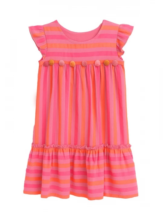 Foto van product Danamade Jurk oranje / fuchsia / eosine