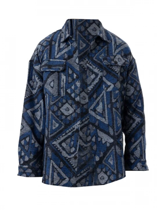 Foto van product Dandalo Overhemd donkerblauw / grijs / zwart