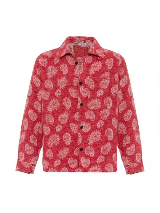 Foto van product Dandalo Overhemd rood / offwhite