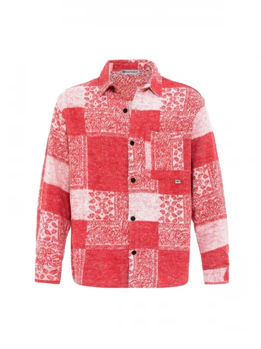 Foto van product Dandalo Overhemd rood / watermeloen rood / offwhite