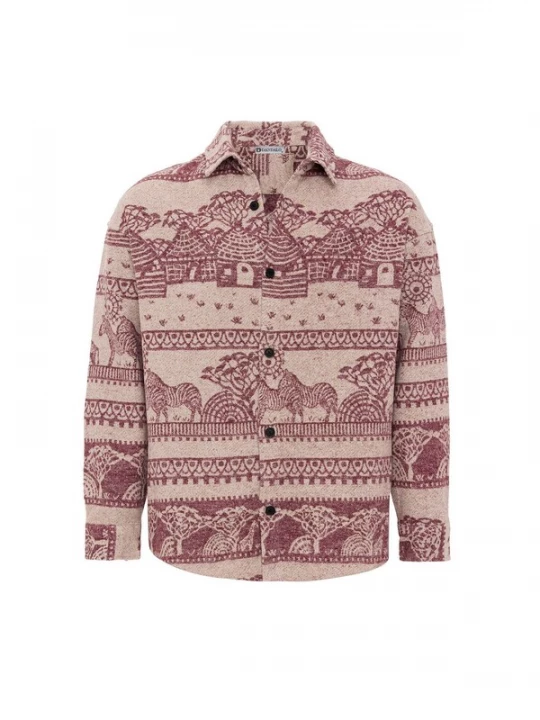 Foto van product Dandalo Overhemd taupe / rood