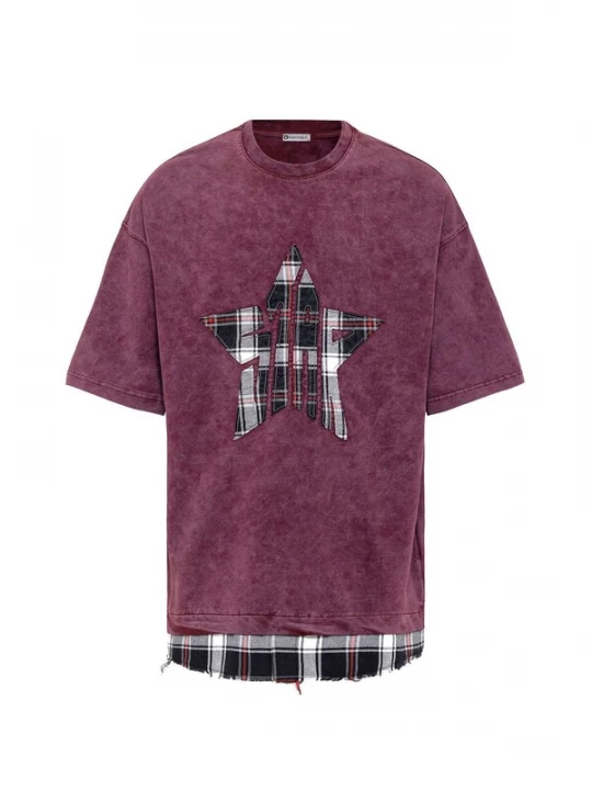 Foto van product Dandalo Shirt bourgogne / zwart / wit
