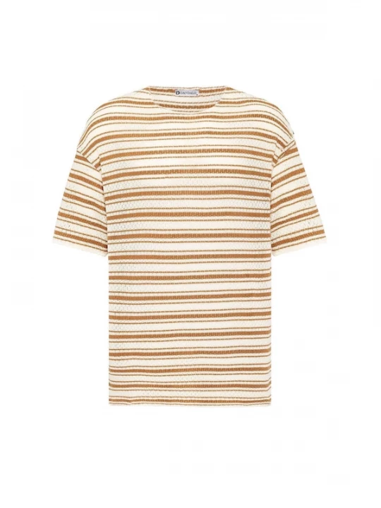 Foto van product Dandalo Shirt camel / wit
