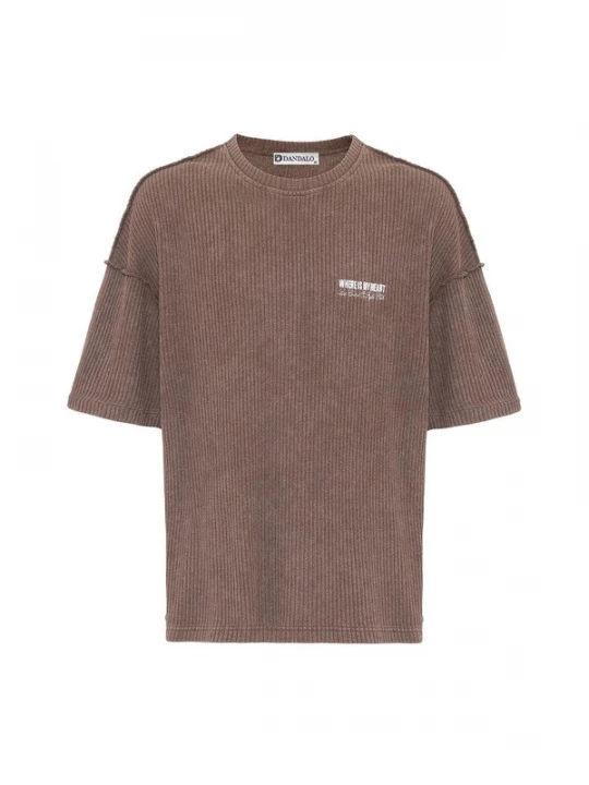 Foto van product Dandalo Shirt chocoladebruin / wit