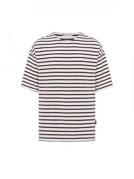 Foto van product Dandalo Shirt donkerbruin / wit