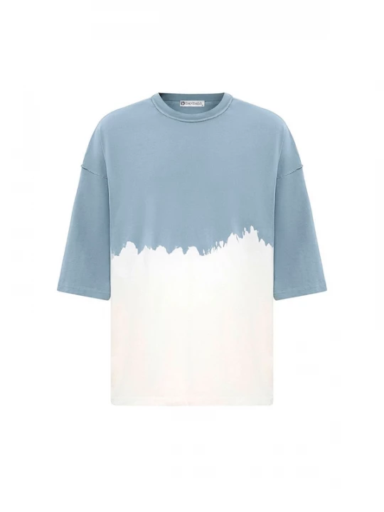 Foto van product Dandalo Shirt duifblauw / wit