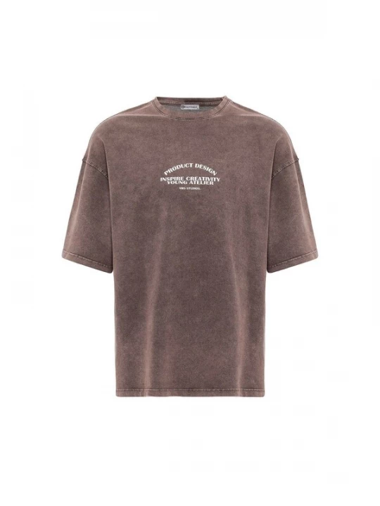 Foto van product Dandalo Shirt 'Jehuel' bruin / wit