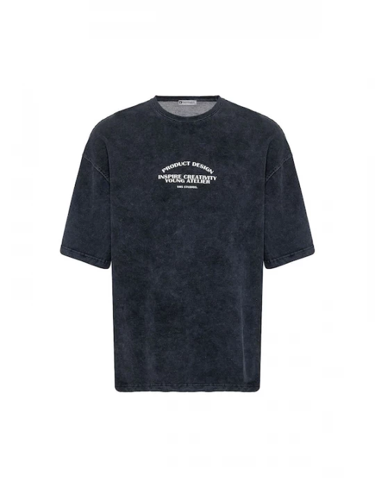 Foto van product Dandalo Shirt 'Jehuel' grijs gemêleerd / wit