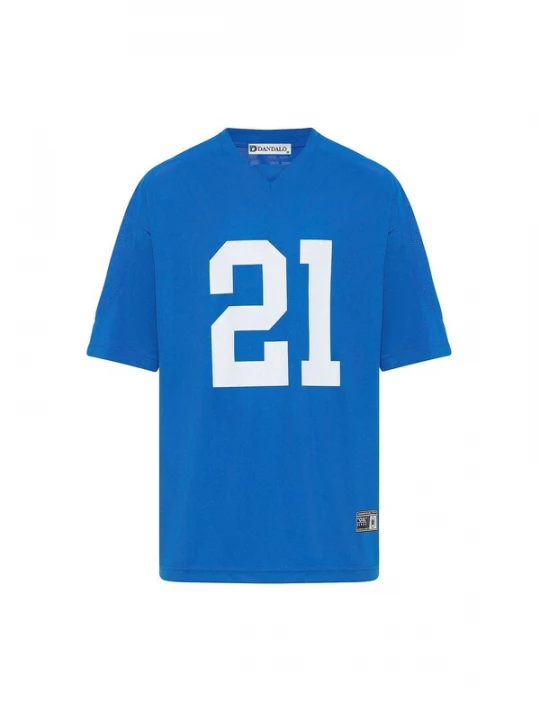 Foto van product Dandalo Shirt royal blue / koningsblauw / wit