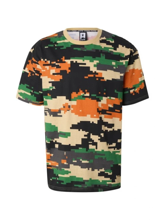Foto van product Dangerous DNGRS Shirt beige / grasgroen / oranje / zwart
