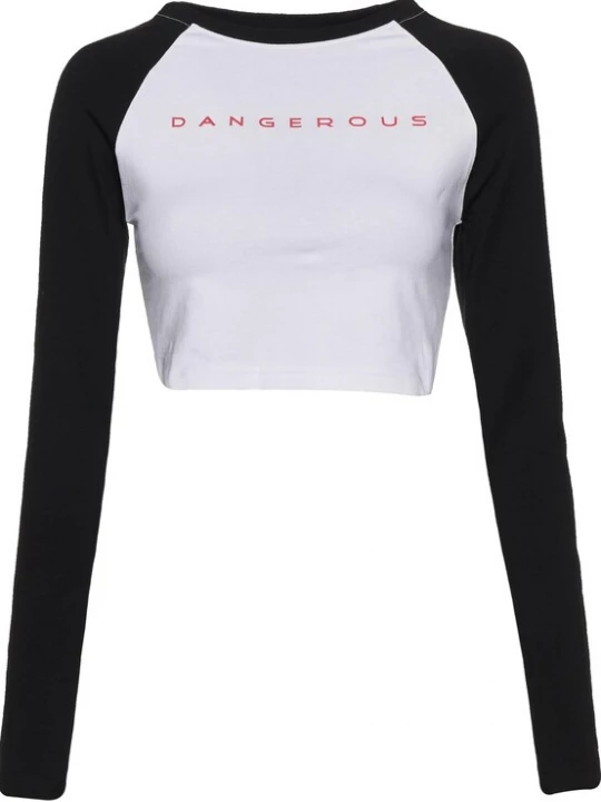 Foto van product Dangerous DNGRS Shirt 'Dangerous' rood / zwart / wit