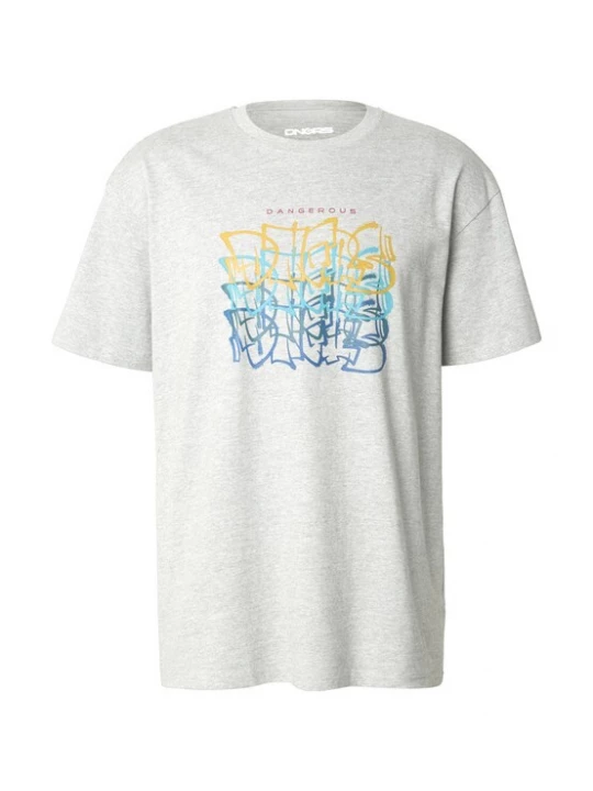 Foto van product Dangerous DNGRS Shirt marine / lichtblauw / geel / grijs gemêleerd