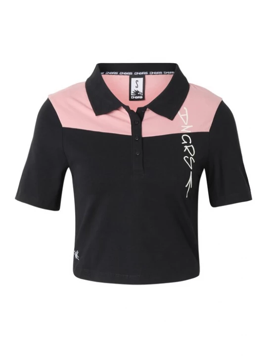 Foto van product Dangerous DNGRS Shirt 'Zippy' rosa / zwart / wit