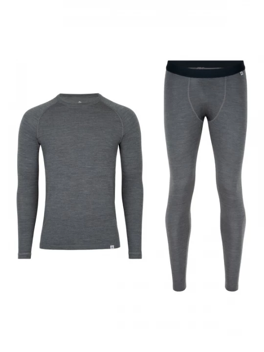 Foto van product DANISH ENDURANCE Basislaag 'Core Merino' grijs gemêleerd / zwart