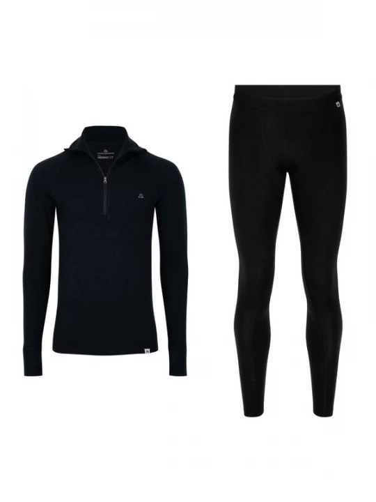 Foto van product DANISH ENDURANCE Basislaag 'Core Merino Half Zip' zwart