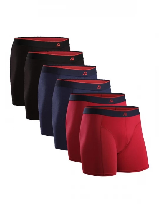 Foto van product DANISH ENDURANCE Boxershorts 'Bamboo' blauw / rood / zwart