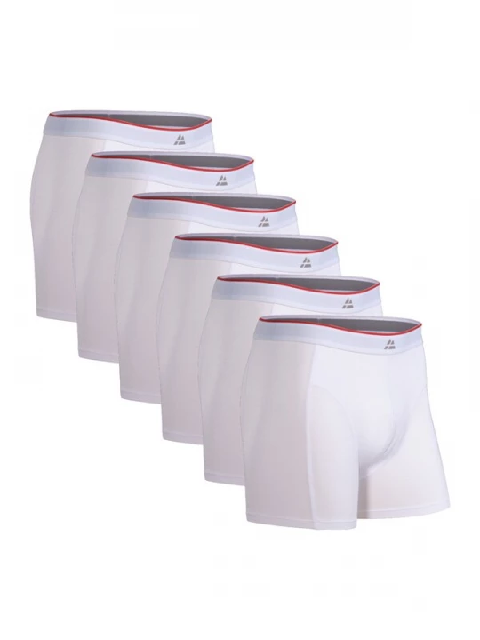 Foto van product DANISH ENDURANCE Boxershorts 'Bamboo' grijs / rood / wit