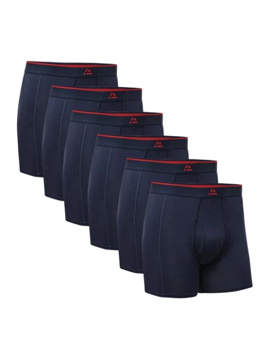 Foto van product DANISH ENDURANCE Boxershorts 'Bamboo' navy / bloedrood