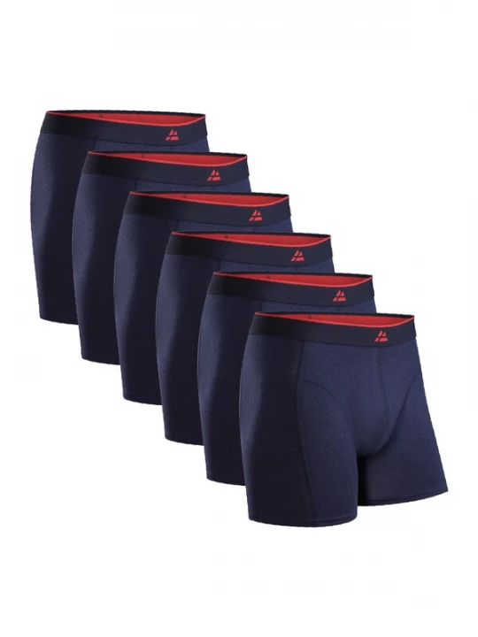 Foto van product DANISH ENDURANCE Boxershorts 'Bamboo' navy / bloedrood