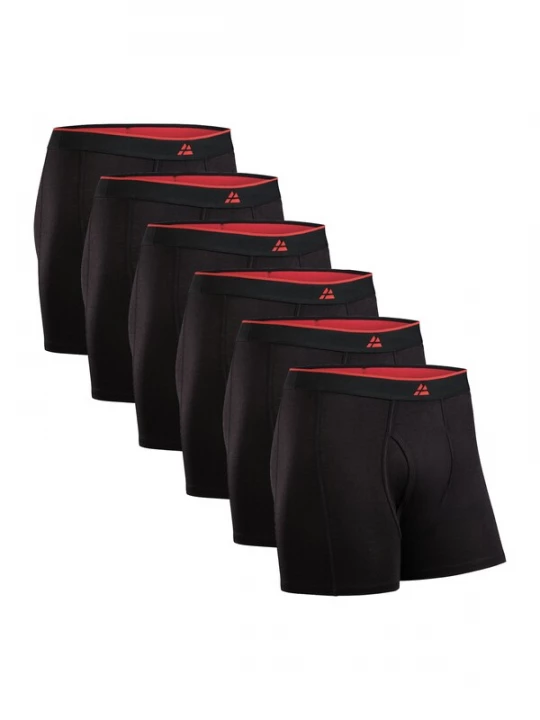 Foto van product DANISH ENDURANCE Boxershorts 'Bamboo' rood / zwart