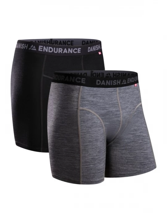 Foto van product DANISH ENDURANCE Boxershorts 'Merino' grijs / zwart