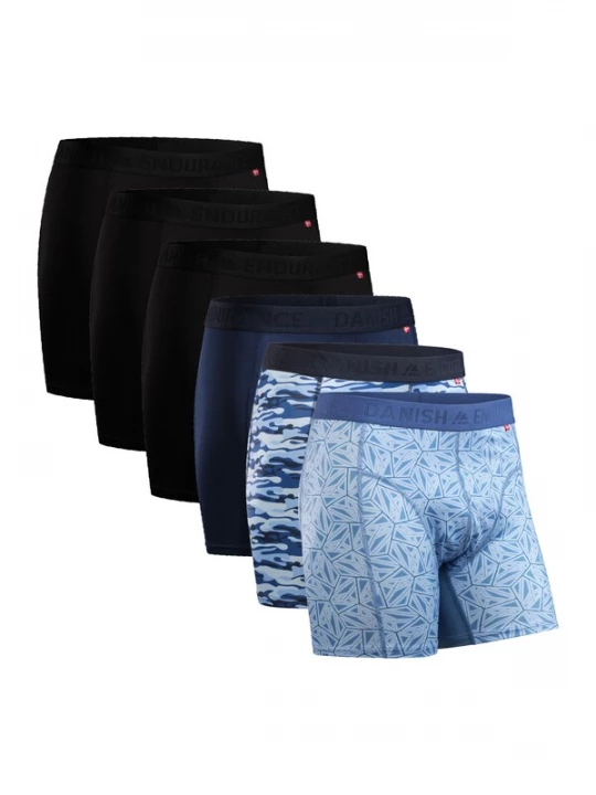 Foto van product DANISH ENDURANCE Boxershorts 'Sports Trunks' blauw / rood / zwart