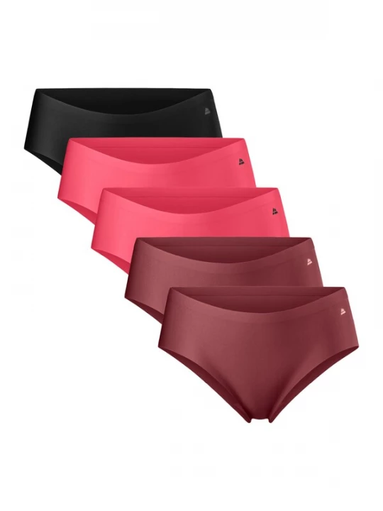 Foto van product DANISH ENDURANCE Broekje 'Invisible Hipster' pink / bourgogne / zwart