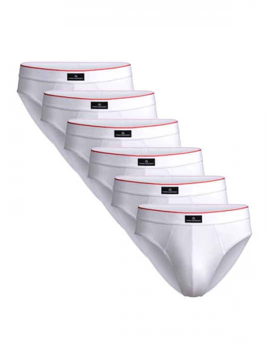 Foto van product DANISH ENDURANCE Slip 'Organic Cotton Briefs' vuurrood / wit