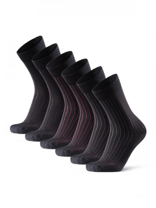 Foto van product DANISH ENDURANCE Sokken 'Cotton Crew' grijs / rood / zwart