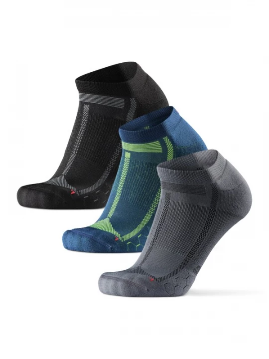 Foto van product DANISH ENDURANCE Sokken 'Long Distance Running Low-Cut' blauw / grijs / groen / zwart