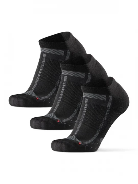 Foto van product DANISH ENDURANCE Sokken 'Long Distance Running Low-Cut' grijs / bloedrood / zwart / wit