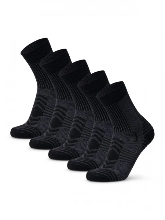 Foto van product DANISH ENDURANCE Sportsokken 'Light Hiking Crew' donkergrijs / zwart