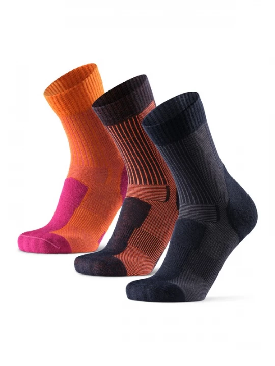 Foto van product DANISH ENDURANCE Sportsokken 'Light Hiking Crew' gemengde kleuren / oranje / zwart